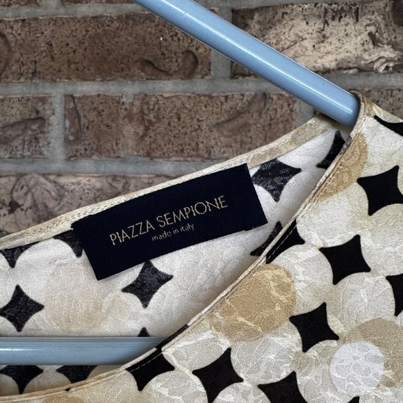 Piazza Sempione Women’s Silk Blouse Size EU 46 (US 12) Made in Italy - Picture 4 of 11